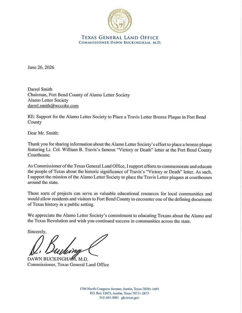 Fort Bend Letter